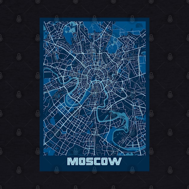 Moscow - Russia Peace City Map by tienstencil